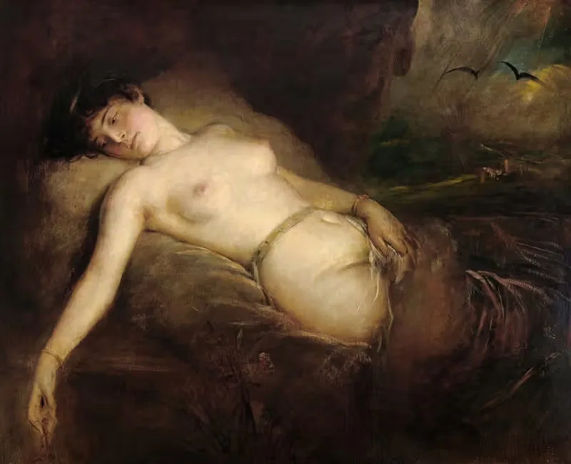 Женский ню by Франц фон Ленбах, 1902 — digital art print download