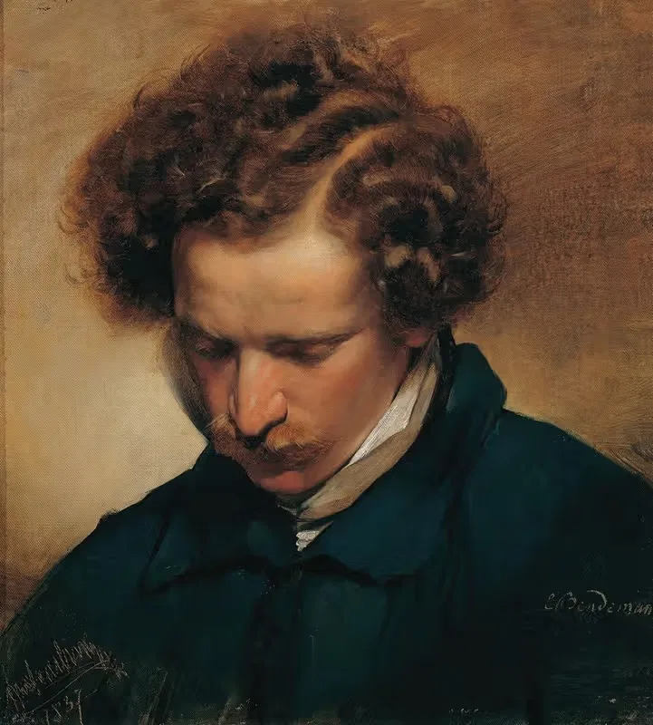 The painter Eduard Bendemann by Friedrich von Amerling, 1837 — digital art print download