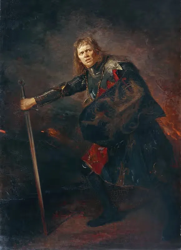 The actor Alois Wohlmuth as Richard III. — Fritz von Uhde