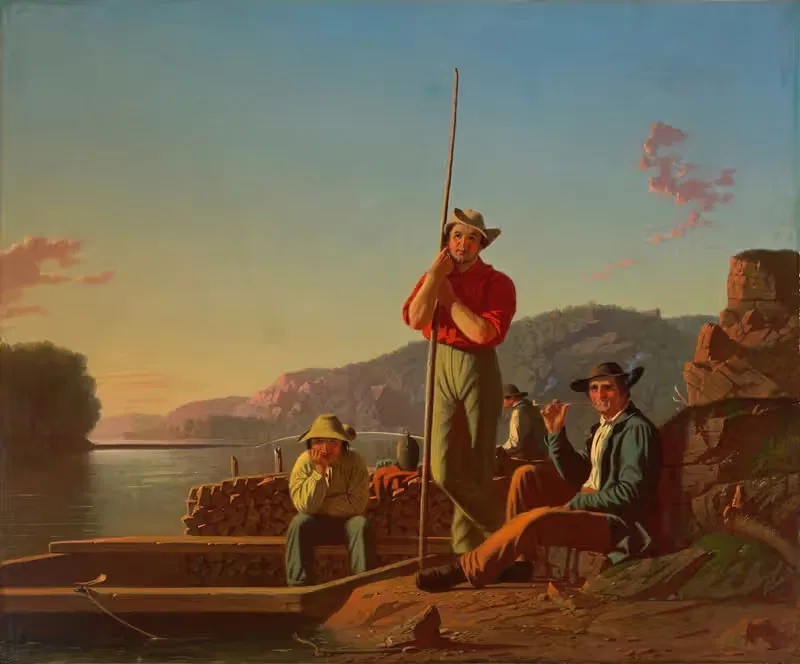 Деревянная лодка by Джордж Кейлеб Бингем, 1850 — digital art print download