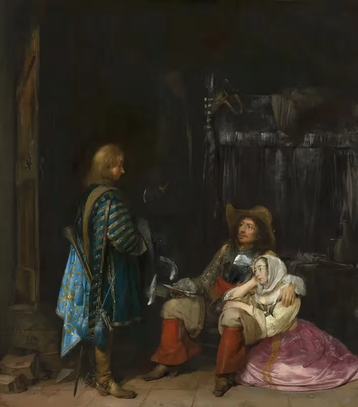 Неприятная новость by Жерар тер Борх, 1653 — digital art print download