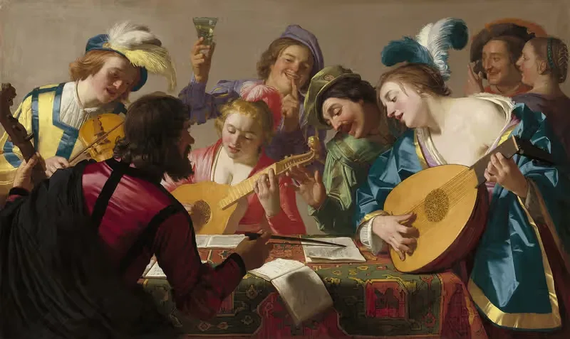 The Concert by Gerard van Honthorst, 1623 — digital art print download