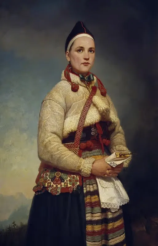 Девушка из Даларны by Готфрид Виргин, 1861 — digital art print download