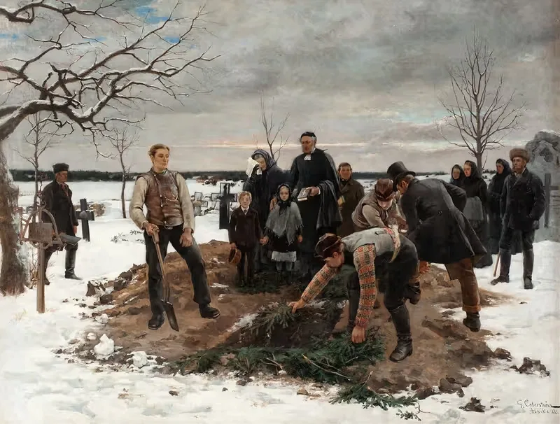 Похороны в Альсике by Густав Седерстром, 1883 — digital art print download