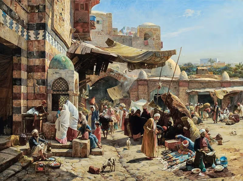 Рынок в Яффе by Густав Бауренфейн, 1887 — digital art print download