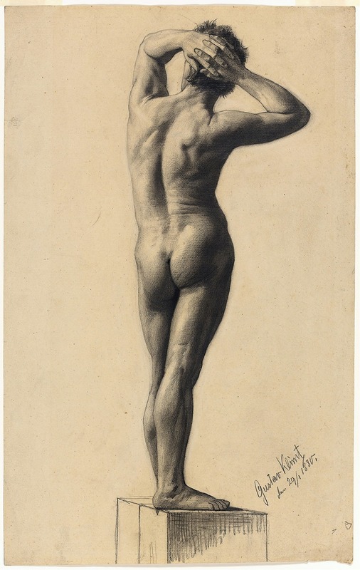 Male Nude by Густав Климт, 1880 — digital art print download