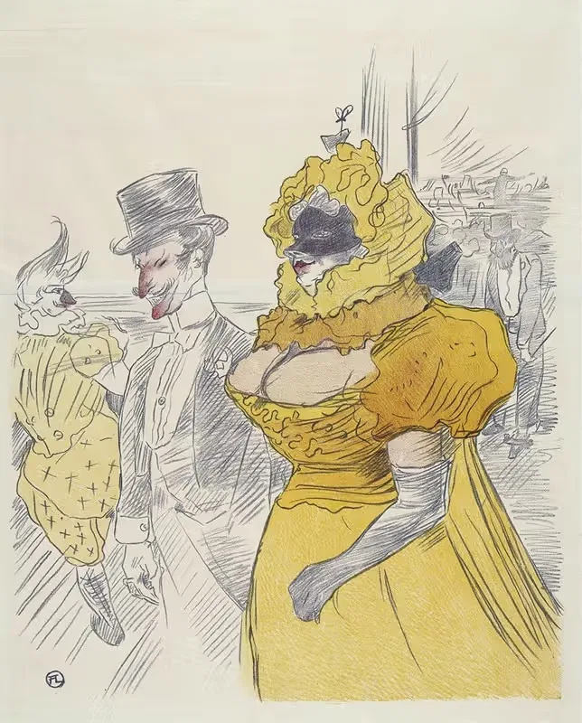 Афиша на балу студентов by Анри де Тулуз-Лотрек, 1900 — digital art print download