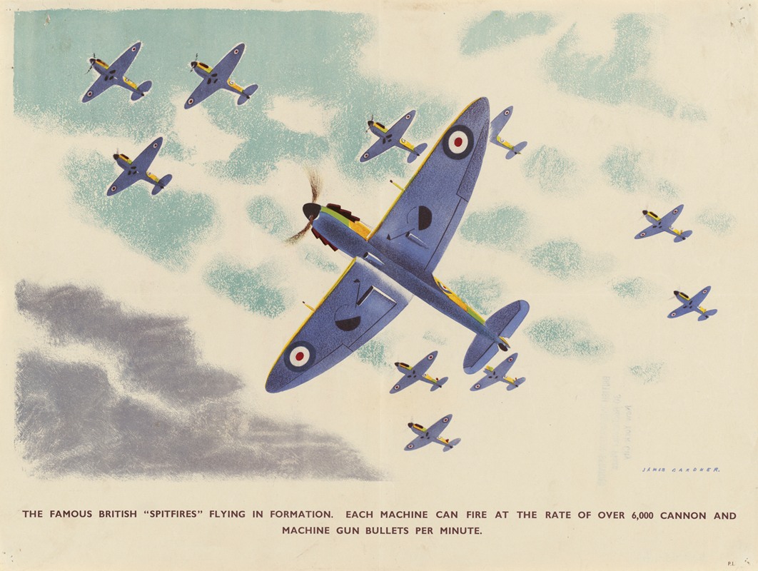The Famous British 'Spitfires' Flying in Formation — James Gardner