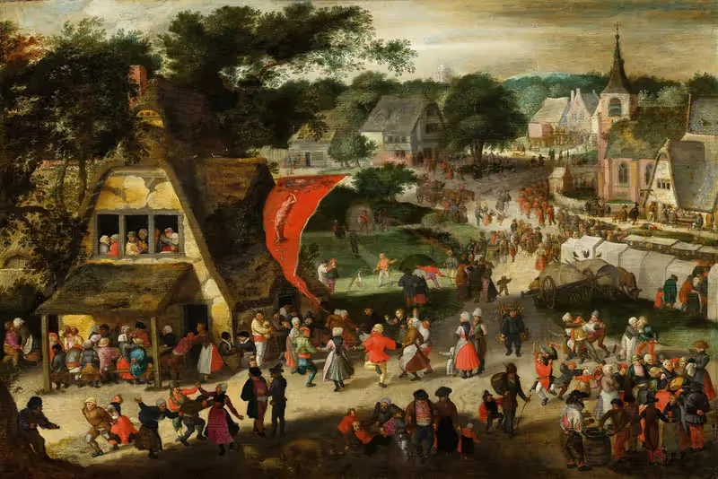 Ярмарка в день Святого Себастьяна by Якоб Савери Старший, c. 1598 — digital art print download