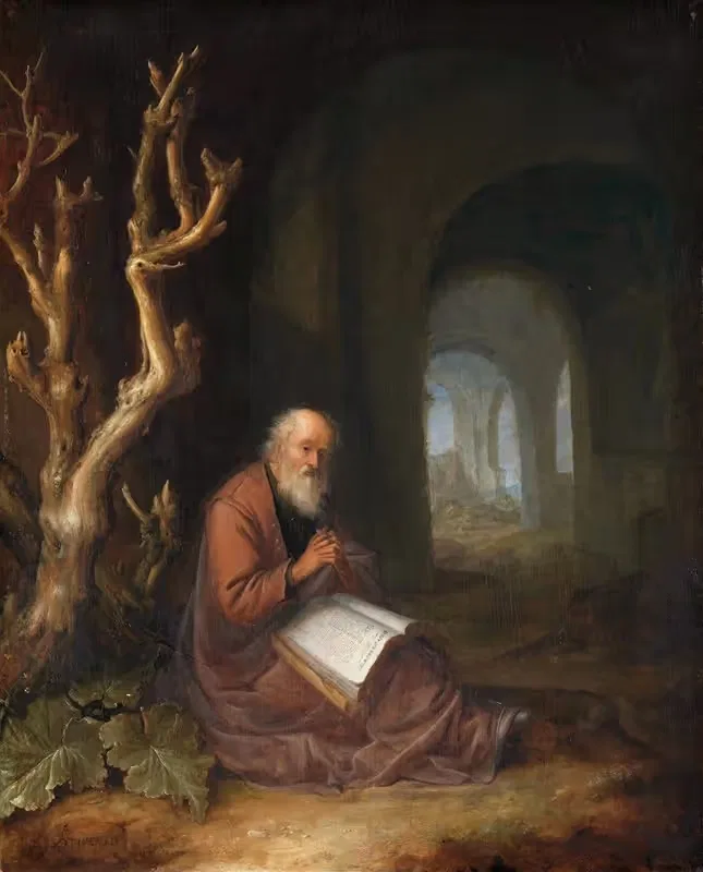 Отшельник, молящийся в руинах by Ян Адриансз ван Ставерен, 1650 - 1668 — digital art print download