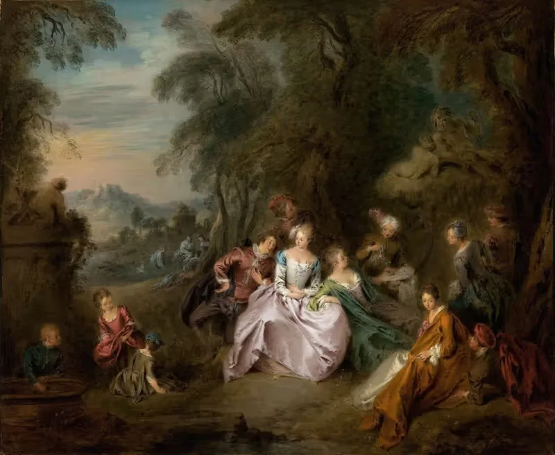 Отдых в парке by Жан-Батист Патер, c.1730 — digital art print download