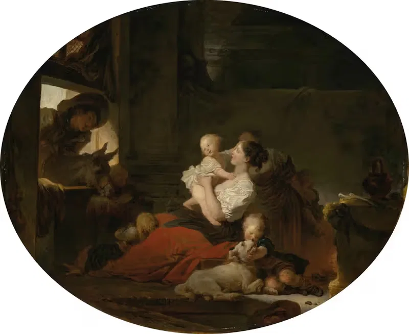 Счастливая семья by Жан-Оноре Фрагонар, c. 1775 — digital art print download