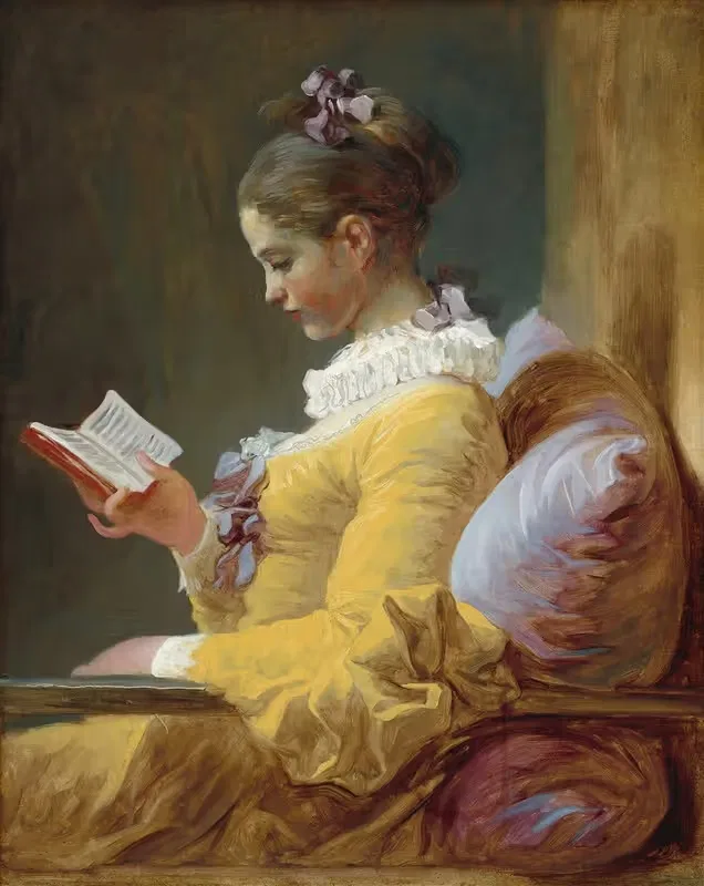 Молодая девушка читает by Жан-Оноре Фрагонар, c. 1769 — digital art print download