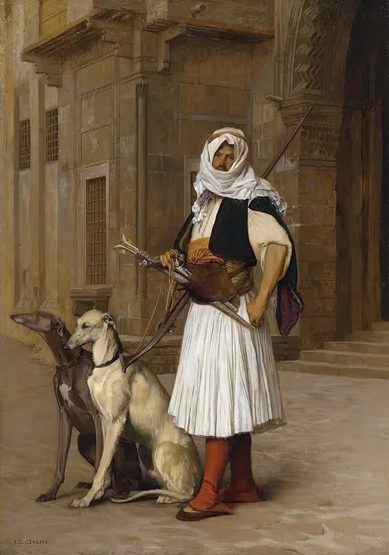 Арнаут и две борзые by Жан-Леон Жерома, 1867 — digital art print download