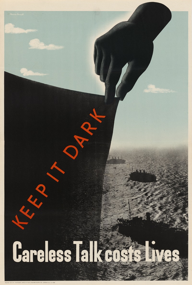 Keep it Dark – Careless Talk Costs Lives by Maurice Bennett — digital art print download