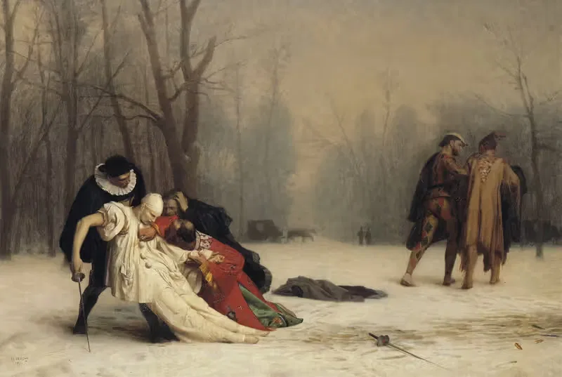 Дуэль после маскарада by Жан-Леон Жерома, 1857 — digital art print download