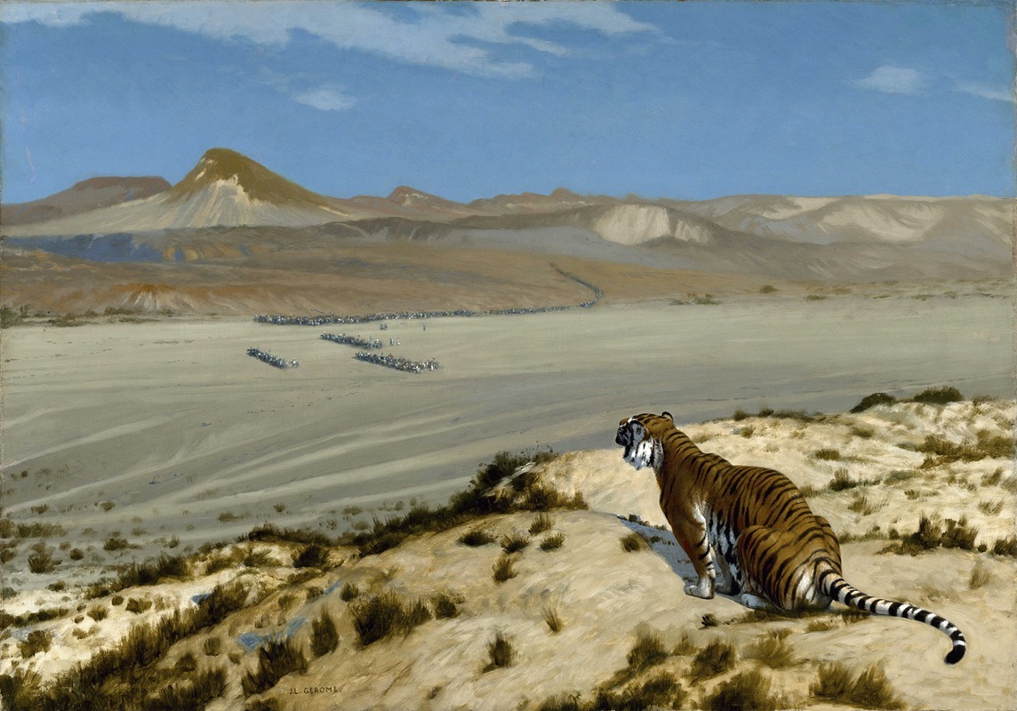 Tiger on the Watch by Жан-Леон Жерома — digital art print download