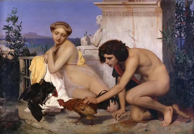Young Greeks Attending a Cock Fight — Jean-Léon Gérôme