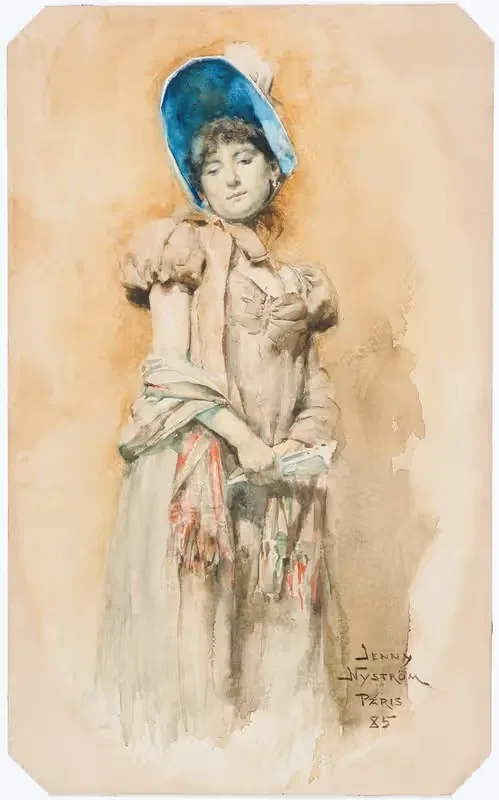 Женщина в бахте by Дженни Нюстрём, 1885 — digital art print download