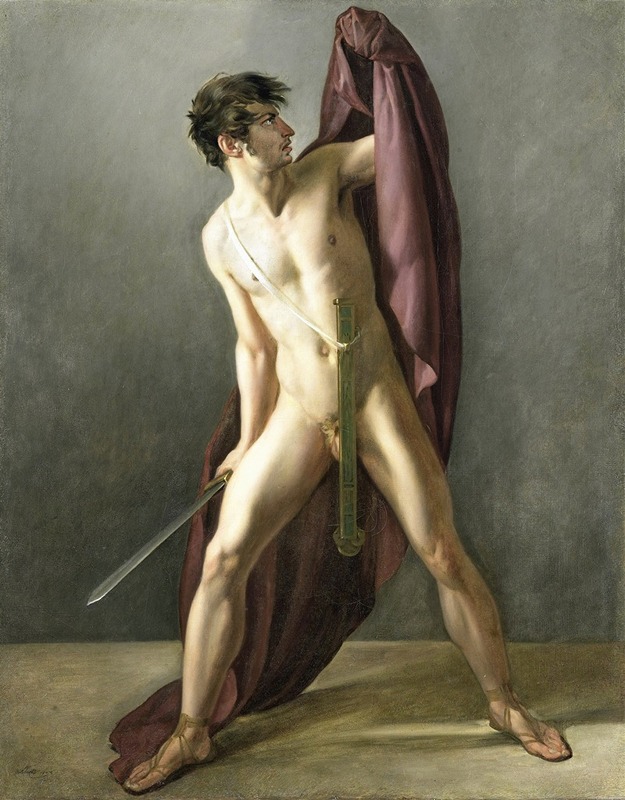 Воин с обнаженным мечом by Иоанн Эхарий Каролус Альберти, 1808 — digital art print download