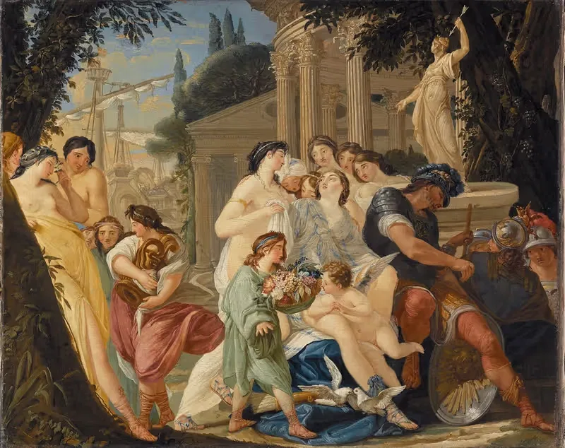 Scene from Antiquity by Johan Fredrik Hörling, 1746 — digital art print download