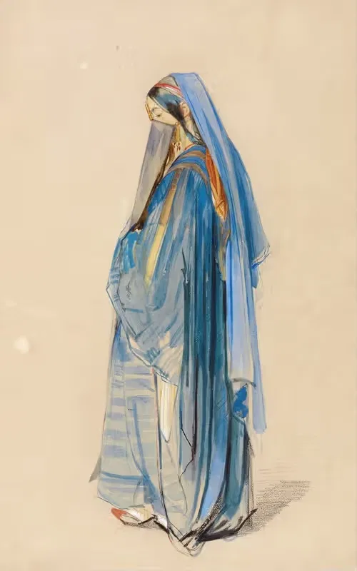 Молодая турчанка by Джон Фредерик Льюис, 1841-1851 — digital art print download