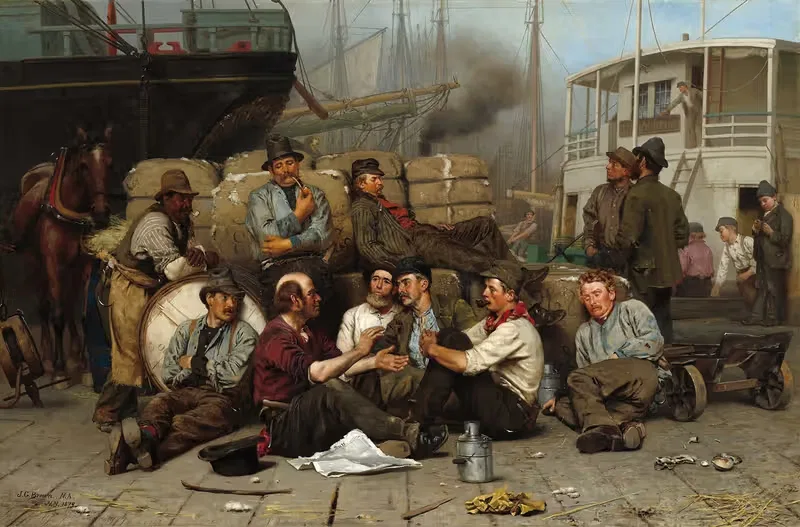 Полдень долгожителей by Джон Джордж Браун, 1879 — digital art print download