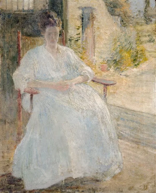 Figure in Sunlight (Artist's Wife) — John Henry Twachtman