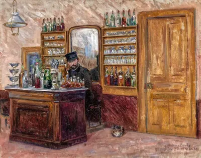 М. Боди за своим столом в отеле Боди by Джон Лесли Брек, 1888 — digital art print download