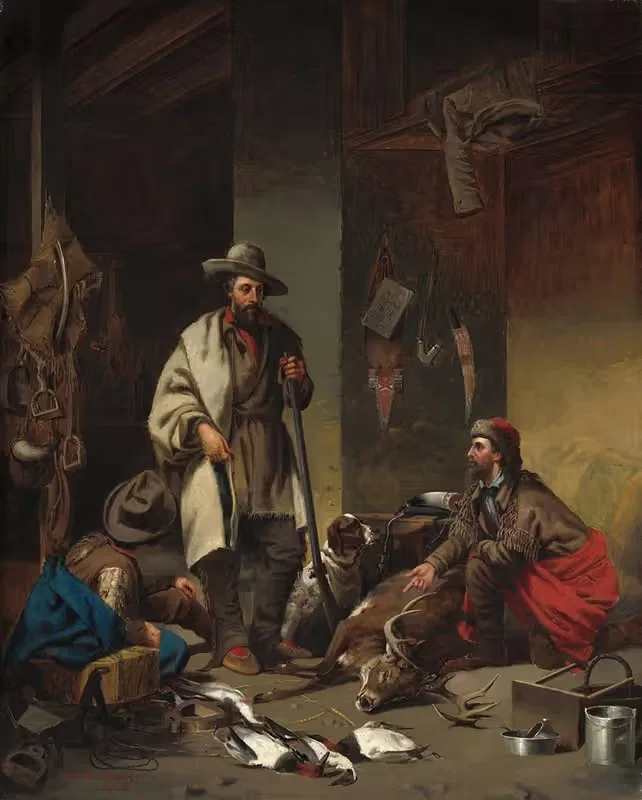 Хижина трапера by Джон Микс Стэнли, 1858 — digital art print download