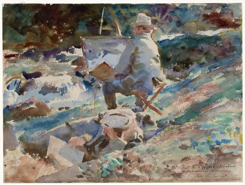 Художник у мольберта by Джон Сингер Сарджент, 1914 — digital art print download