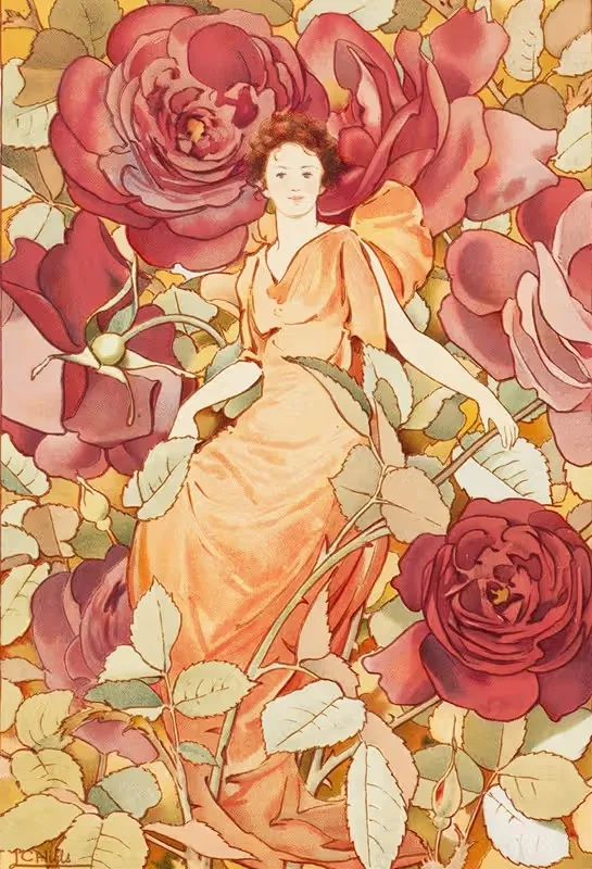 Woman Enframed in Flowers — Laura Coombs Hills