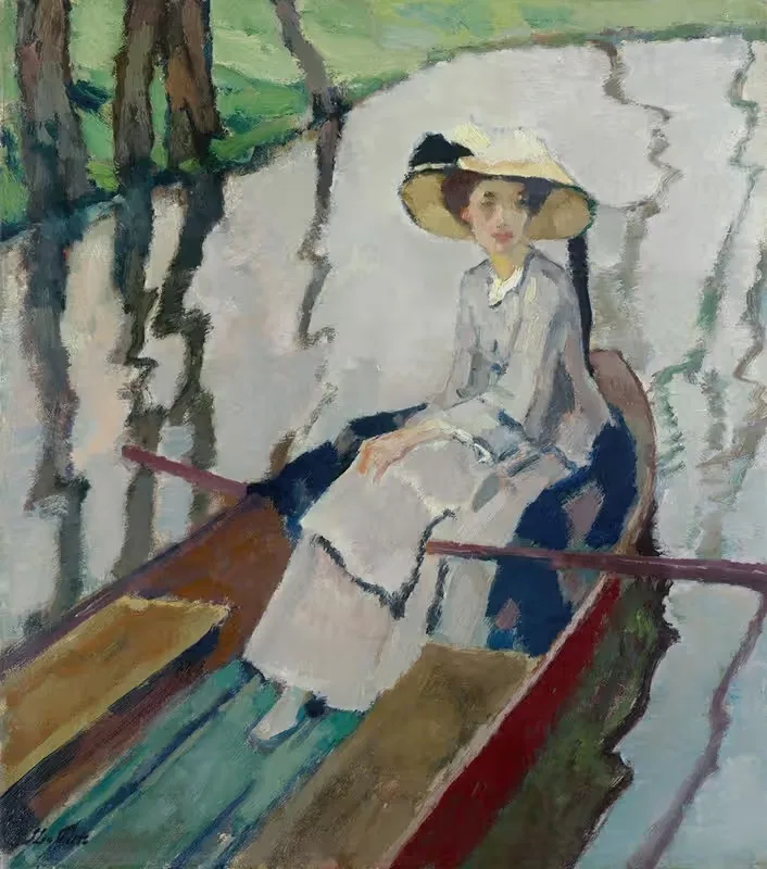 Gray Autumn Day by Leo Putz, 1909 — digital art print download