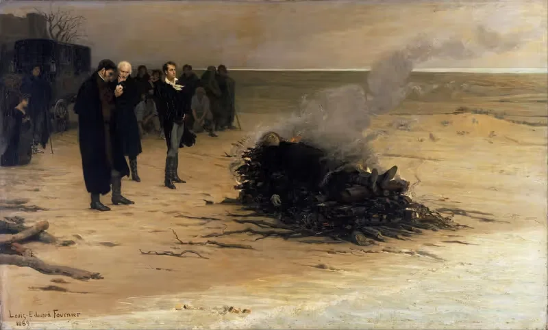 The Funeral of Shelley — Louis Édouard Fournier