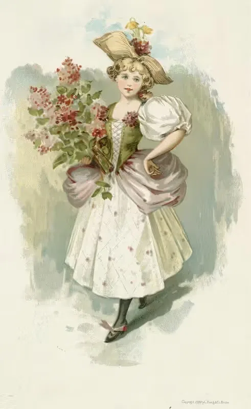 Девочка с сиренью by Луи Пранг и Ко — digital art print download