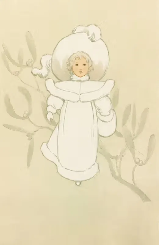 Little Girl in Winter Garb — Louis Prang & Co.