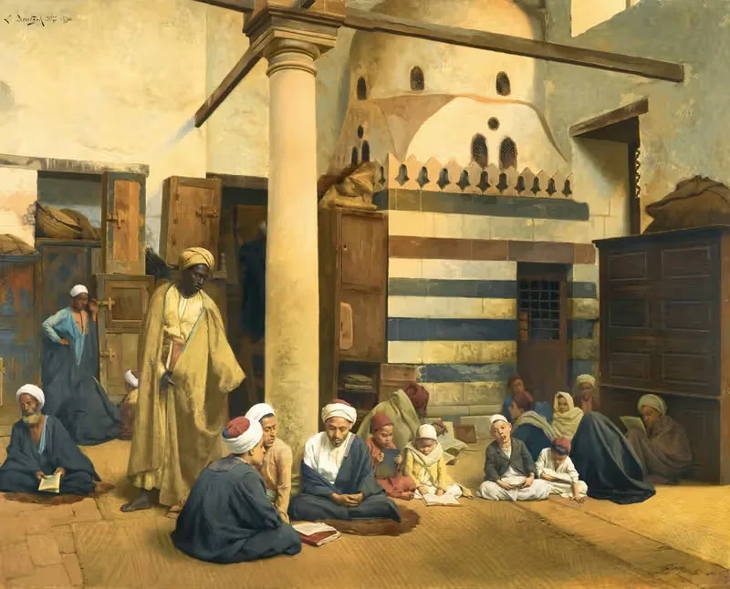In the Madrasa by Ludwig Deutsch, 1890 — digital art print download