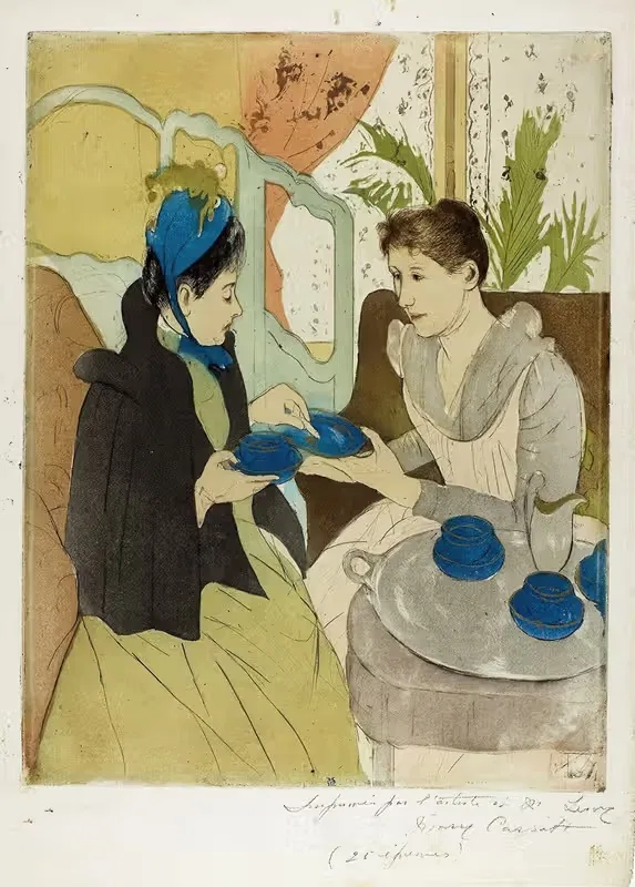 Полуденный чай by Мэри Кассат, 1890–1891 — digital art print download