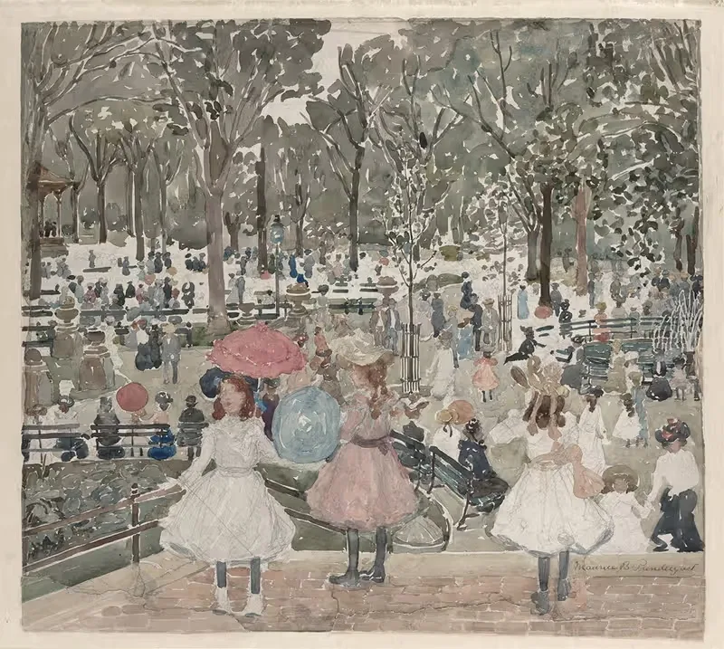 Молл, Центральный парк by Морис Прендергаст, 1900-1903 — digital art print download