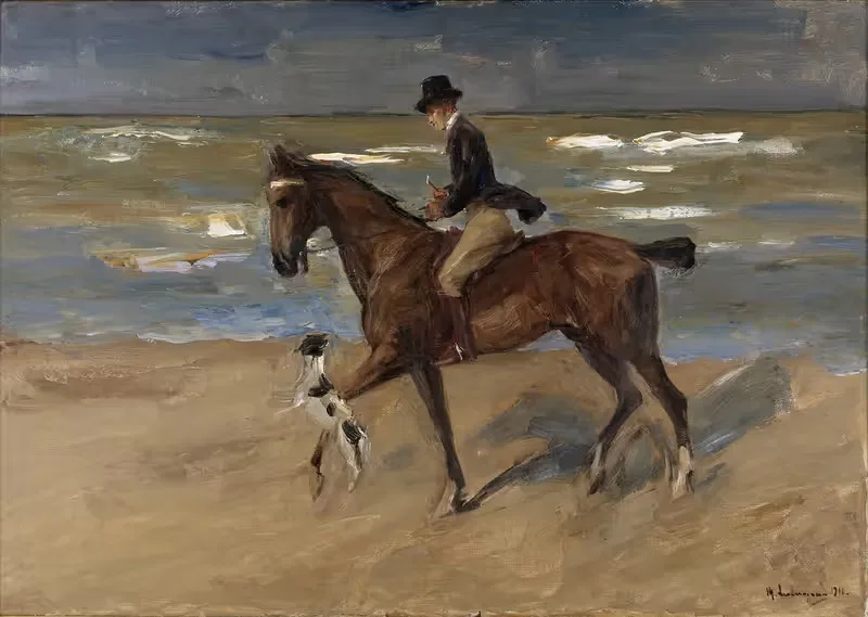 Всадник на пляже by Макс Либерман, 1911 — digital art print download