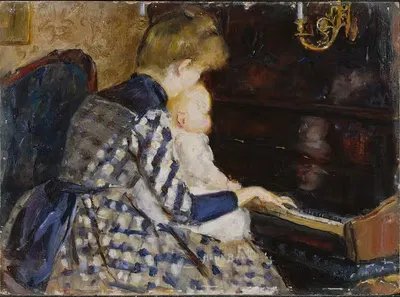 За пианино by Мина Карлсон-Бредберг, 1890 — digital art print download