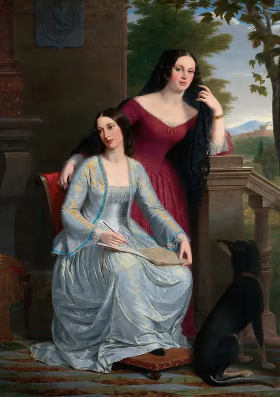 Two Women in an Italian Landscape — Miner Kilbourne Kellogg