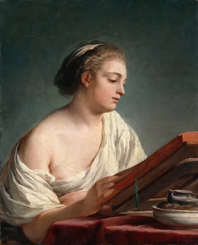 Женщина, читающая by Николя Бернар Леписи, 1769 — digital art print download