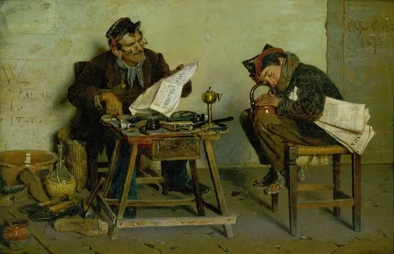 Политический сапожник by Орфео Орфеи, 1873 — digital art print download
