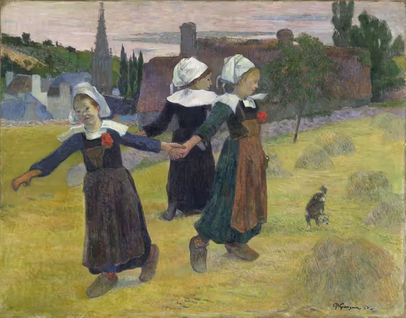 Breton Girls Dancing,Pont-Aven — Paul Gauguin