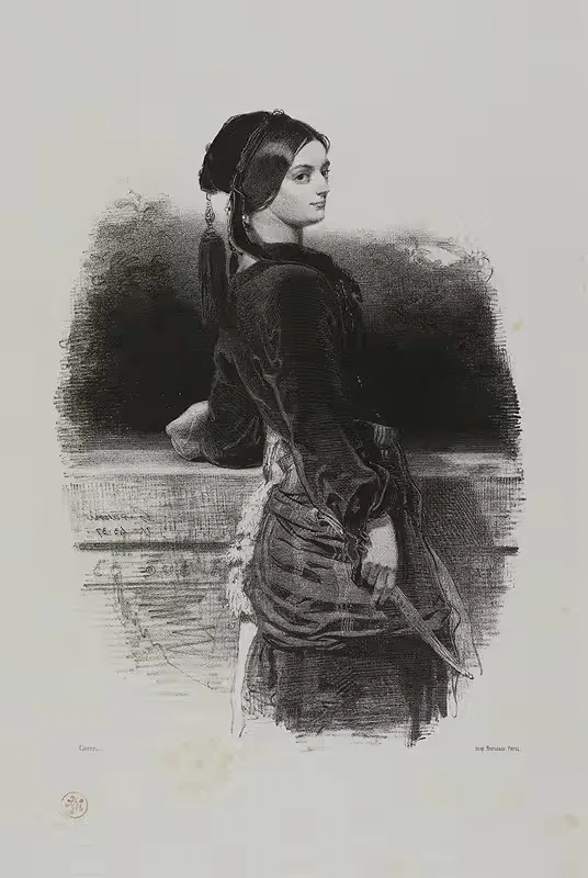 Gulnare (Mlle. Waldor) by Paul Gavarni, 1843 — digital art print download