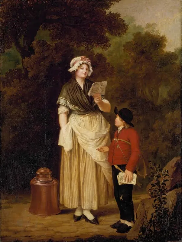 Горничная, покупающая любовную песенку by Пехр Хиллерстрём, 1796 — digital art print download
