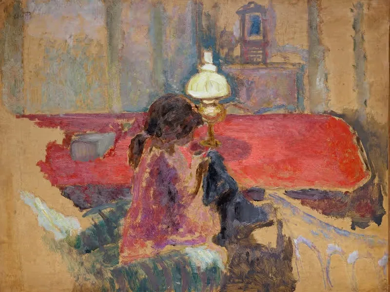 Женщина с лампой by Пьер Боннар, 1909 — digital art print download