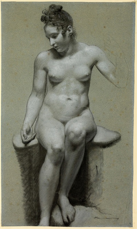 Seated Female Nude by Пьер-Поль Прудон, 1778–1823 — digital art print download
