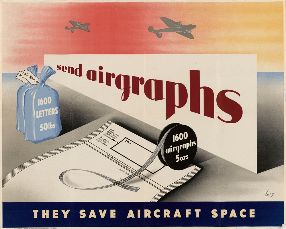 Send Airgraphs – They Save Aircraft Space by Sarg — digital art print download